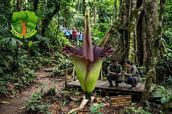 Bunga Bangkai Raksasa Mekar di Kebun Raya Bogor